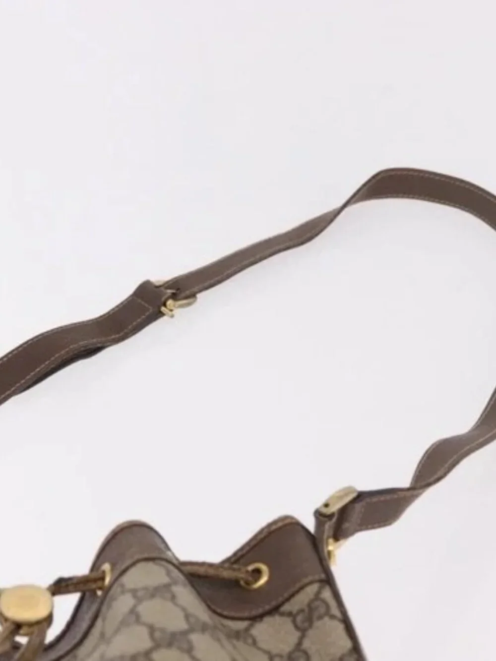 GUCCI GG Supreme Purse Shoulder Bag PVC Beige Gold 001 115 6179 4023 Auth 187851